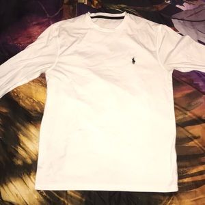 White LongSleeve Polo Shirt